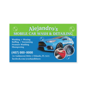 Mobile Car Wash & Detailing - Pressure Washing Tem Business Card
