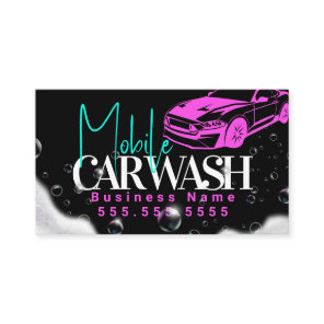 Mobile Car Wash Vehicle Detailing QR Code Business Card