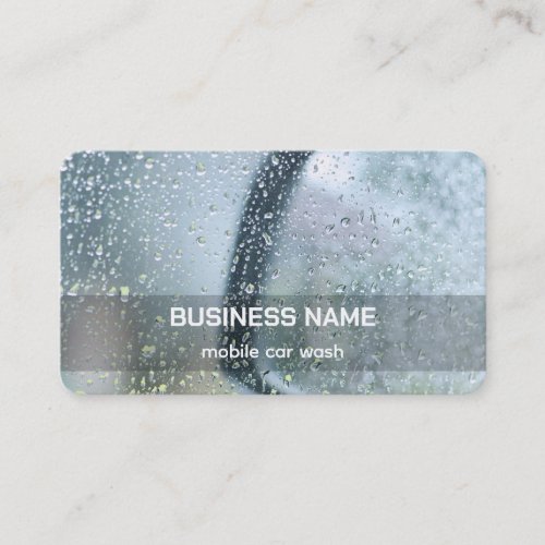 Mobile Car Washing Wash Cleaning Business Card