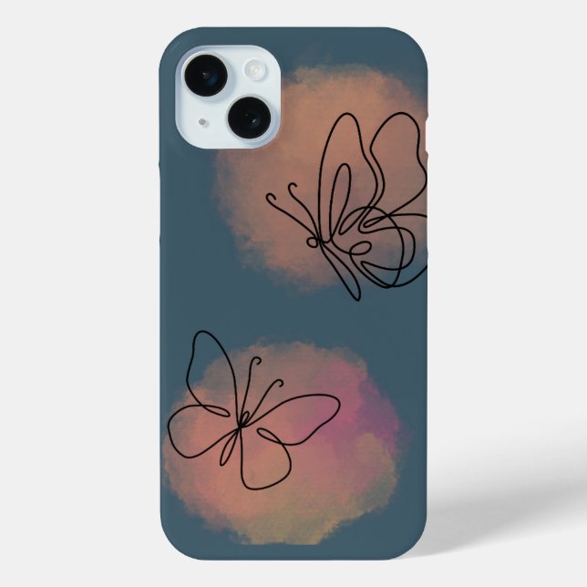 Mobile case with butterflies (Back)
