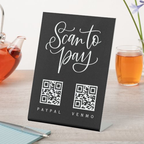 Mobile checkout Scan QR Code Sign Wedding Business