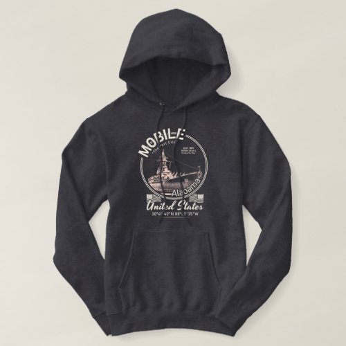 MOBILE CITY ALABAMA _ USS ALABAMA BATTLESHIP HOODIE