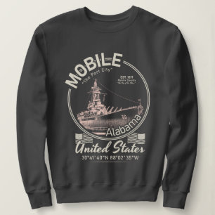 MOBILE CITY ALABAMA - USS ALABAMA BATTLESHIP SWEATSHIRT