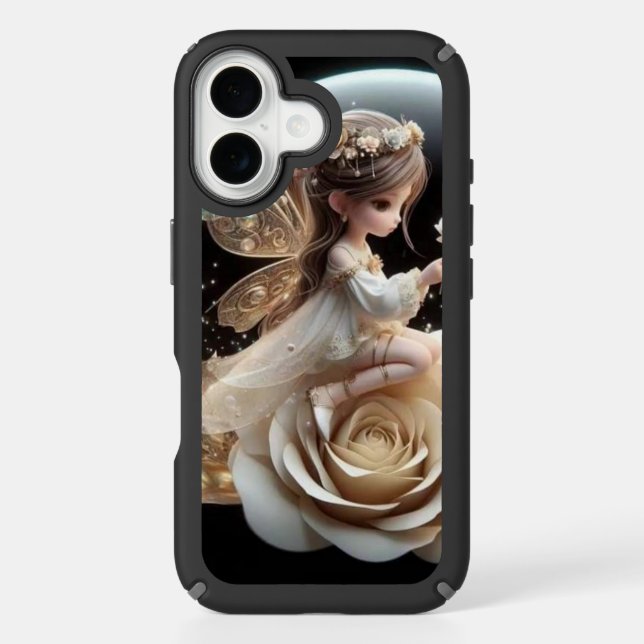 Mobile Cover: Fairy with White Rose Elegance Speck iPhone Case (Front)