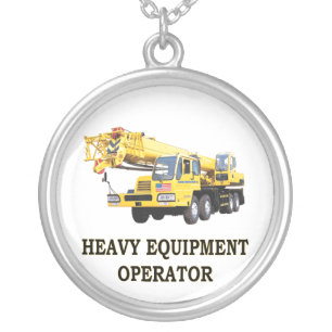 MOBILE CRANE SILVER PLATED NECKLACE