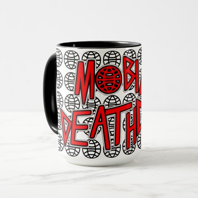 Mobile Deathcamp all over globe mug (Front Left)
