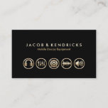 Mobile Deejay Equipment Gold Icons Businesscard Business Card at Zazzle