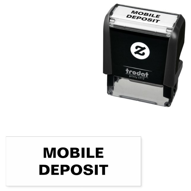 MOBILE DEPOSIT Bold All Caps Text Template Self-inking Stamp (In Situ)