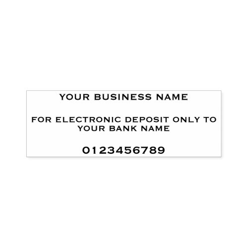 Mobile Deposit For Electronic Deposit Business Self_inking Stamp