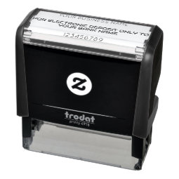 MOBILE DEPOSIT ONLY BUSINESS BANK ENDORSEMENT SELF-INKING STAMP | Zazzle