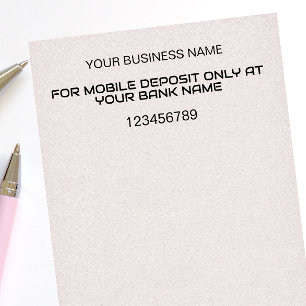MOBILE DEPOSIT ONLY BUSINESS BANK ENDORSEMENT SELF SELF-INKING STAMP