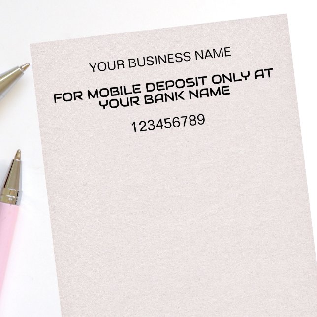 MOBILE DEPOSIT ONLY BUSINESS BANK ENDORSEMENT SELF SELF-INKING STAMP (Creator Uploaded)