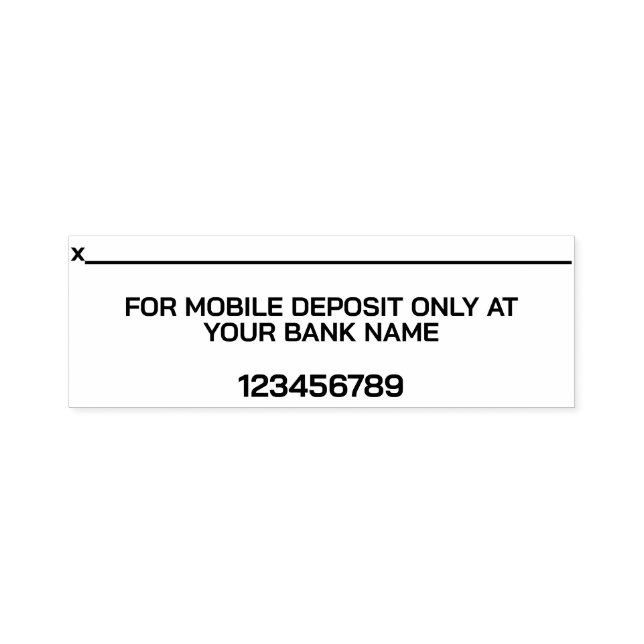 MOBILE DEPOSIT ONLY PERSONAL BANK ENDORSEMENT SELF-INKING STAMP (Design)