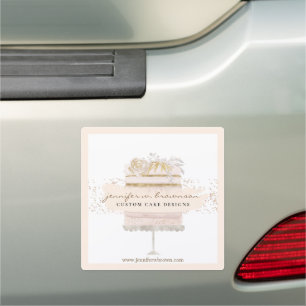 Mobile Dessert Delivery Floral Car Magnet