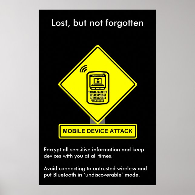Mobile Device Attack Security Awareness Poster (Front)