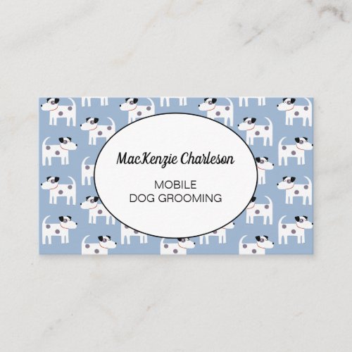 Mobile Dog Grooming Blue Business Card
