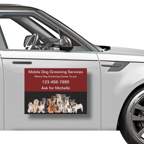 Mobile Dog Grooming Services New Car Magnets