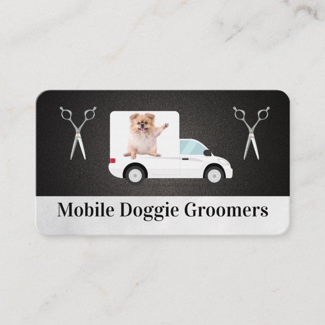 Mobile Doggie Business | Animal Services Business Card (Front)