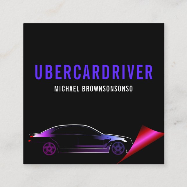 Mobile Driver Car Square Business Card (Front)