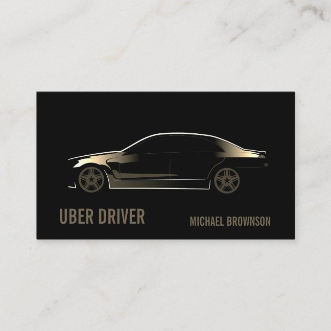 Mobile Driver Luxury Car Chauffeur Service Business Card
