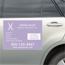Mobile Hair Stylist Scissors Purple 18"x24"