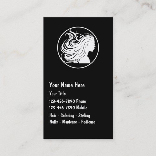 Mobile Hairdressing Business Cards