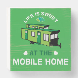 Mobile Homes Static Caravans New Home Retire Wooden Box Sign