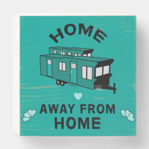 Mobile Homes   Static Caravans   New Home   Retire Wooden Box Sign