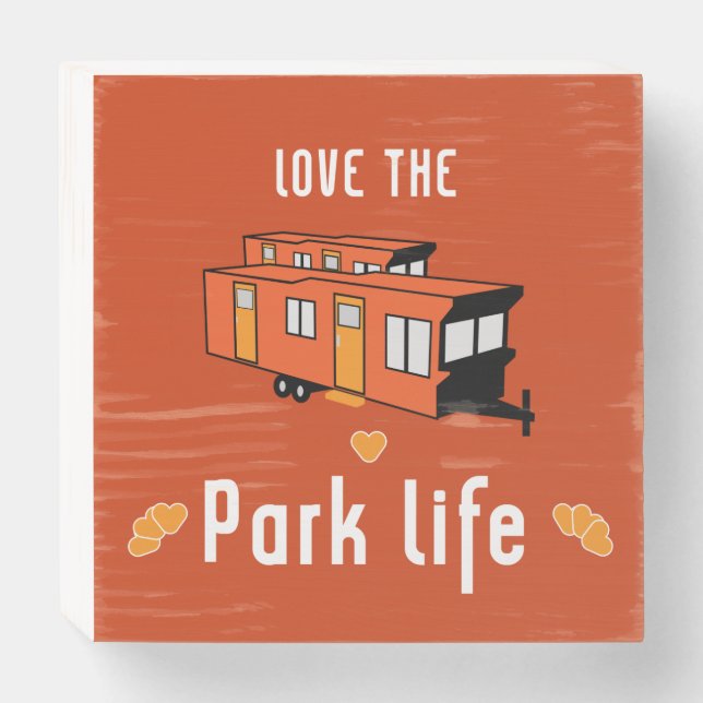Mobile Homes | Static Caravans | New Home | Retire Wooden Box Sign (Front Horizontal)