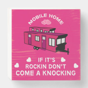 Mobile Homes   Static Caravans   New Home   Retire Wooden Box Sign