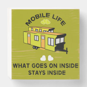 Mobile Homes Static Caravans New Home Retire Wooden Box Sign