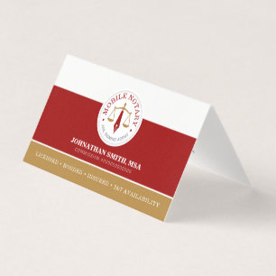 Mobile Legal Signing Agent Linen Red Gold Folded
