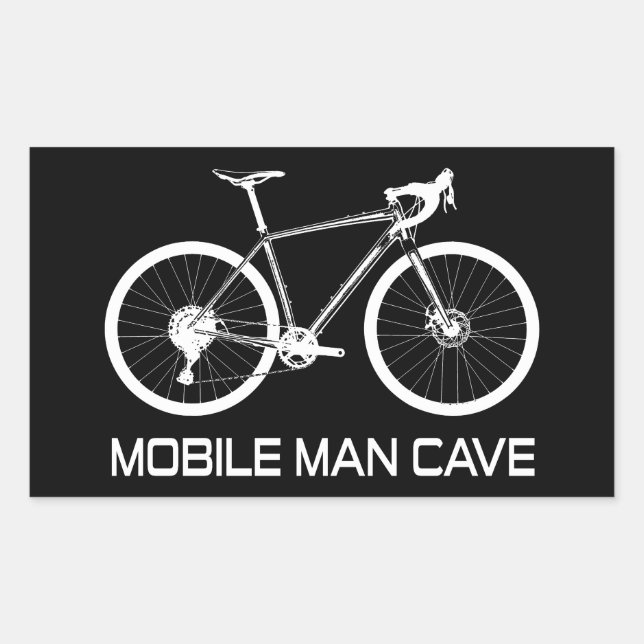 Mobile Man Cave Bike Rectangular Sticker (Front)