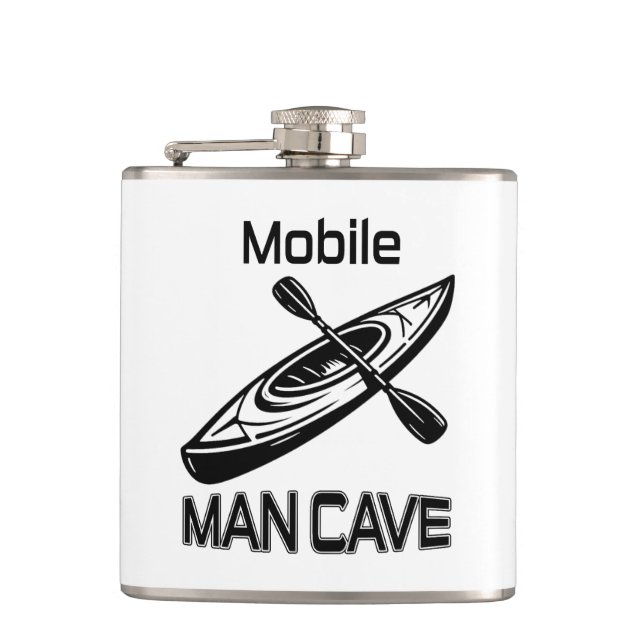 Mobile Man Cave Kayak Flask (Front)