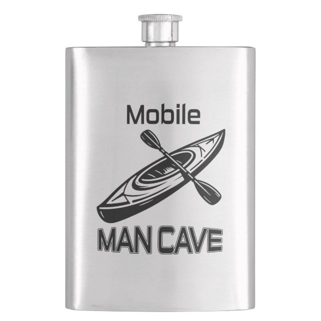 Mobile Man Cave Kayak Flask (Front)
