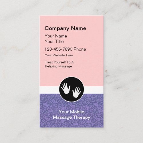 Mobile Massage Business Cards