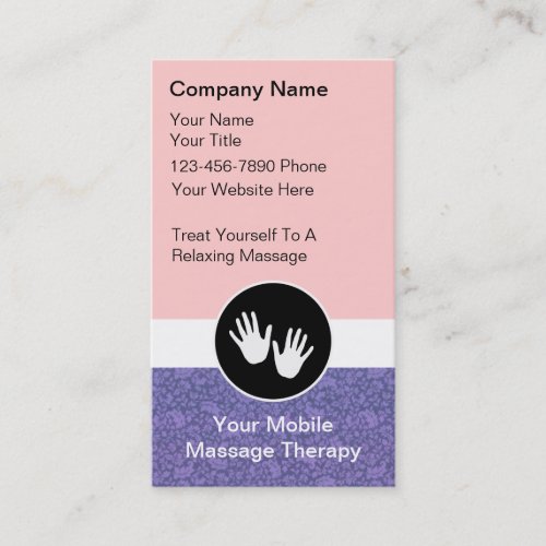 Mobile Massage Business Cards