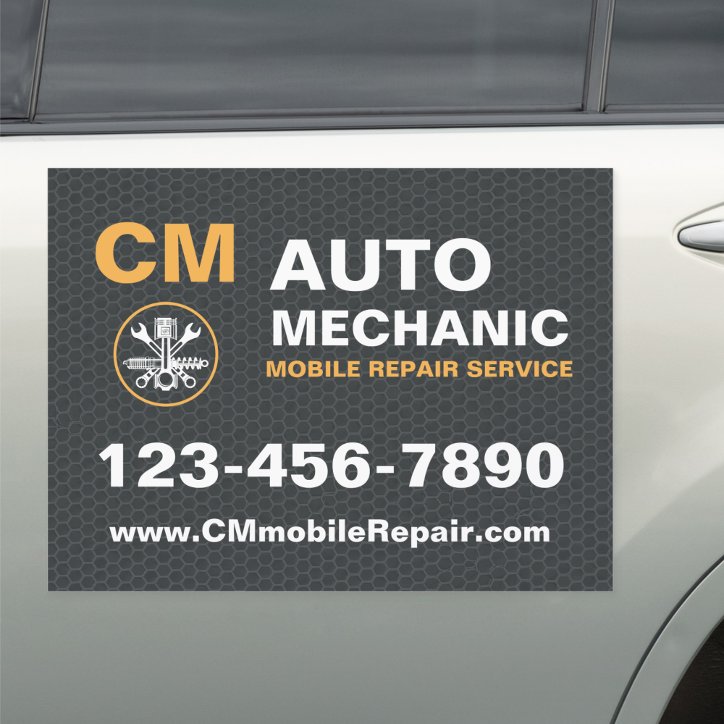 Mobile Mechanic Auto Car Repair Services Car Magnet