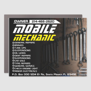 Mobile Mechanic Auto Repair Custom Yard Car Magnet