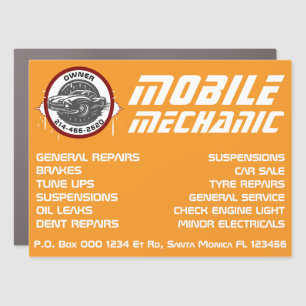 Mobile Mechanic Auto Repair Custom Yard Car Magnet