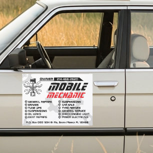Mobile Mechanic Auto Repair Custom Yard Car Magnet