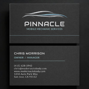 Mobile Mechanic Services Professional Business Card