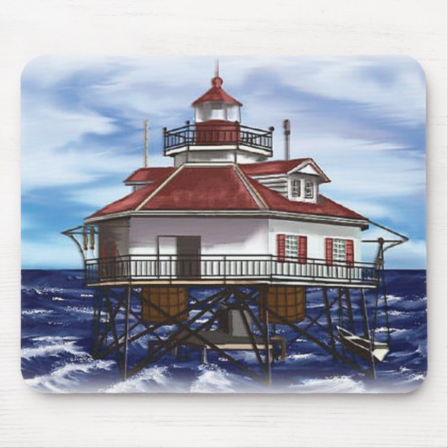 Mobile Middle Bay lighthouse Mouse Pad (Front)