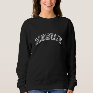 Mobile Minimalist Vintage Inspired Retro Varsity S Sweatshirt