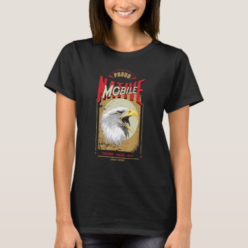 Mobile Native American Eagle Spirit Vintage Honor T_Shirt