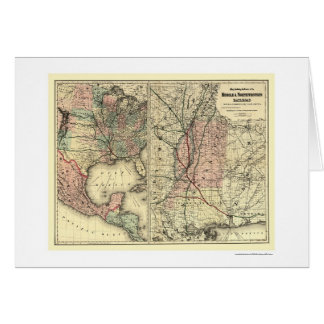 Mobile & Northwestern Railroad Map 1871 Cards