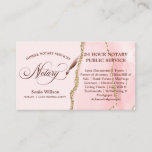 Mobile Notary and Loan Signing Agent Pink Flyer Business Card