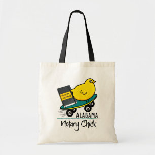 Mobile Notary Chick Riding Skateboard Alabama Tote Bag