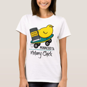 Mobile Notary Chick Riding Skateboard Minnesota T-Shirt