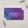 Mobile Notary Hand Lettering Purple Business Card